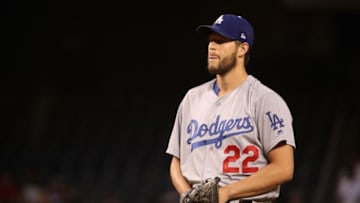 PHOENIX, AZ - MAY 01: Starting pitcher Clayton Kershaw #22 of the Los Angeles Dodgers pitches against the Arizona Diamondbacks during the first inning of the MLB game at Chase Field on May 1, 2018 in Phoenix, Arizona. (Photo by Christian Petersen/Getty Images)