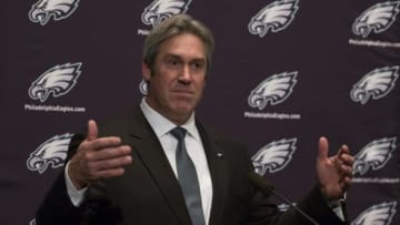 PHILADELPHIA, PA - JANUARY 19: The Philadelphia Eagles announce their new head coach Doug Pederson on January 19, 2016 at the NovaCare Complex in Philadelphia, Pennsylvania. (Photo by Mitchell Leff/Getty Images)