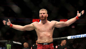 LAS VEGAS, NEVADA - JULY 06: Jan Blachowicz of Poland looks on after defeating Luke Rockhold of the United States by TKO in their UFC 239 Light Heavyweight bout at T-Mobile Arena on July 06, 2019 in Las Vegas, Nevada. (Photo by Sean M. Haffey/Getty Images)