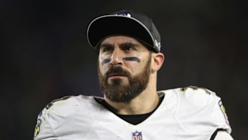 CARSON, CA - DECEMBER 22: Eric Weddle #32 of the Baltimore Ravens looks on during the second half of a game against the Los Angeles Chargers at StubHub Center on December 22, 2018 in Carson, California. (Photo by Sean M. Haffey/Getty Images)