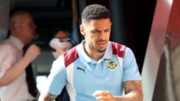 MIDDLESBROUGH, ENGLAND - APRIL 08: Andre Gray of Burnley arrives at the stadium prior to the Premier League match between Middlesbrough and Burnley at Riverside Stadium on April 8, 2017 in Middlesbrough, England. (Photo by Ian MacNicol/Getty Images)
