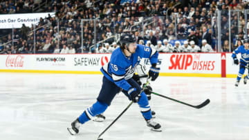 Winnipeg Jets, Mark Scheifele (55) Mandatory Credit: Terrence Lee-USA TODAY Sports