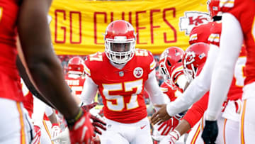 KANSAS CITY, MO - JANUARY 06: Linebacker Kevin Pierre-Louis (Photo by Jamie Squire/Getty Images)