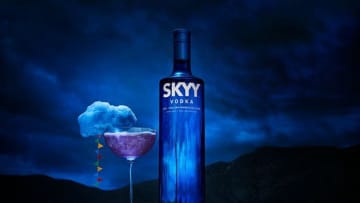 SKYY and Jordan Peele chilling cocktail, the Cos-NOPE-olitan. Image courtesy SKYY