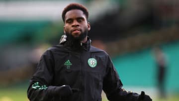 GLASGOW, SCOTLAND - DECEMBER 30: Odsonne Edouard of Celtic warms up prior to the Ladbrokes Scottish Premiership match between Celtic and Dundee United at Celtic Park on December 30, 2020 in Glasgow, Scotland. The match will be played without fans, behind closed doors as a Covid-19 precaution. (Photo by Ian MacNicol/Getty Images)