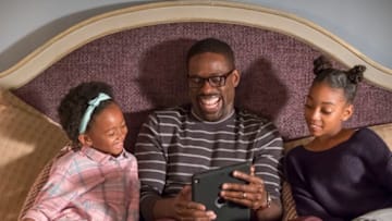 THIS IS US -- "Number Three" Episode 210 -- Pictured: (l-r) Faithe Herman as Annie, Sterling K. Brown as Randall, Eris Baker as Tess -- (Photo by: Ron Batzdorff/NBC)