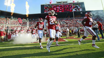 NORMAN, OK - SEPTEMBER 07: The Oklahoma Sooners take the field before the game against the South Dakota Coyotes at Gaylord Family Oklahoma Memorial Stadium on September 7, 2019 in Norman, Oklahoma. The Oklahoma Sooners defeated the South Dakota Coyotes 70-14. (Photo by Brett Deering/Getty Images)