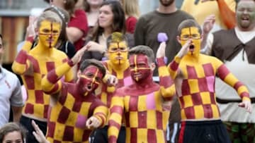 Oct 31, 2015; Tallahassee, FL, USA; Florida State Seminole fans react during the game against the Syracuse Orange at Doak Campbell Stadium. Mandatory Credit: Glenn Beil-USA TODAY Sports
