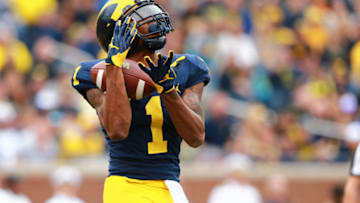 Ambry Thomas #1 of the Michigan Wolverines (Photo by Rey Del Rio/Getty Images)