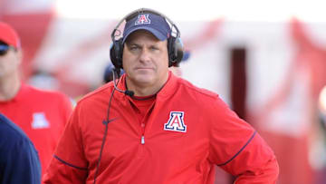 Nov 5, 2016; Pullman, WA, USA; Arizona Wildcats head coach Rich Rodriguez looks on against the Washington State Cougars during the first half at Martin Stadium. Mandatory Credit: James Snook-USA TODAY Sports