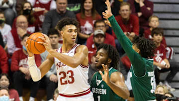 Indiana Hoosiers forward Trayce Jackson-Davis (23). Mandatory Credit: Trevor Ruszkowski-USA TODAY Sports