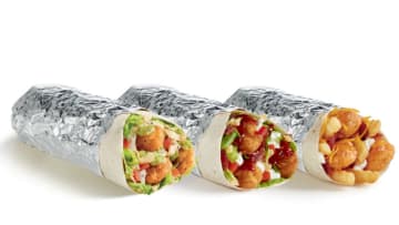 Del Taco burritos. Image courtesy Del Taco