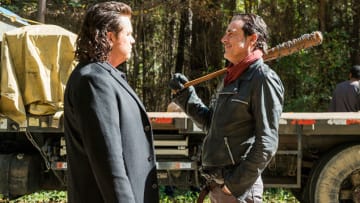 Eugene Porter (Josh McDermitt) and Negan (Jeffrey Dean Morgan) in Episode 16Photo by Gene Page/AMC The Walking Dead