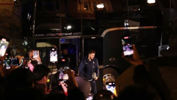 Mason Mount of Chelsea arrives at the stadium prior to the Premier League match between Fulham FC and Chelsea FC at Craven Cottage on January 12, 2023 in London, England. (Photo by Ryan Pierse/Getty Images)