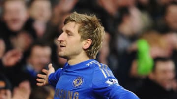 LONDON, ENGLAND - FEBRUARY 09: Marko Marin of Chelsea celebrates the fourth goal during the Barclays Premier League match between Chelsea and Wigan Athletic at Stamford Bridge on February 9, 2013 in London, England. (Photo by Laurence Griffiths/Getty Images)