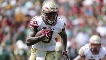 Sep 24, 2016; Tampa, FL, USA; Florida State Seminoles running back Jacques Patrick (9) runs the ball in the first quarter against the South Florida Bulls at Raymond James Stadium. Mandatory Credit: Logan Bowles-USA TODAY Sports