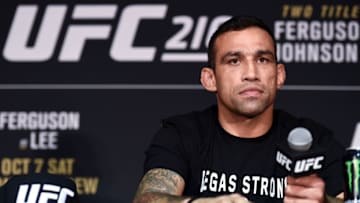 LAS VEGAS, NV - OCTOBER 07: Fabricio Werdum of Brazil speaks to the media after the UFC 216 event inside TMobile Arena on October 7, 2017 in Las Vegas, Nevada. (Photo by Brandon Magnus/Zuffa LLC/Zuffa LLC via Getty Images)