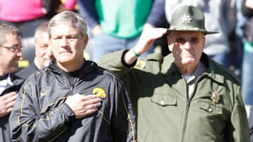 Head coach Kirk Ferentz of the Iowa Hawkeyes (Photo by Matthew Holst/Getty Images)