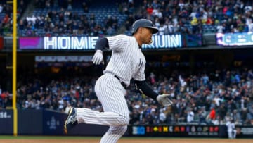 NEW YORK, NY - APRIL 04: Giancarlo Stanton (Photo by Jim McIsaac/Getty Images)