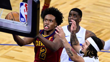 ORLANDO, FLORIDA - JANUARY 04: Collin Sexton #2 of the Cleveland Cavaliers drives to the net during the third quarter against the Orlando Magic at Amway Center on January 04, 2021 in Orlando, Florida. NOTE TO USER: User expressly acknowledges and agrees that, by downloading and or using this photograph, User is consenting to the terms and conditions of the Getty Images License Agreement. (Photo by Douglas P. DeFelice/Getty Images)