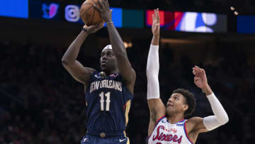 The New Orleans Pelicans can send Jrue Holiday back to the Philadelphia 76ers.(Photo by Mitchell Leff/Getty Images)