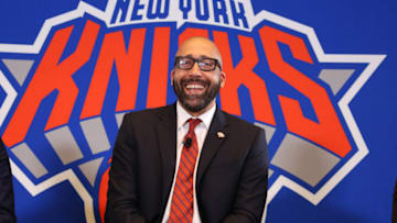 NEW YORK, NY - MAY 8: David Fizdale is announced as the new head coach of the New York Knicks during a press conference on May 8, 2018 at Madison Square Garden in New York City, New York. NOTE TO USER: User expressly acknowledges and agrees that, by downloading and or using this photograph, User is consenting to the terms and conditions of the Getty Images License Agreement. Mandatory Copyright Notice: Copyright 2018 NBAE (Photo by Nathaniel S. Butler/NBAE via Getty Images)