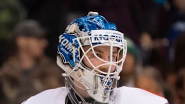 VANCOUVER, BC - DECEMBER 28: Goalie Lukas Dostal #2 of the Czech Republic in Group A hockey action of the 2019 IIHF World Junior Championship action against Russia on December, 28, 2018 at Rogers Arena in Vancouver, British Columbia, Canada. (Photo by Rich Lam/Getty Images)