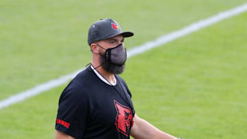 Offensive coordinator Dwayne Ledford of the Louisville Cardinals (Photo by Ryan M. Kelly/Getty Images)