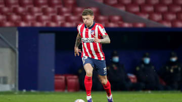 MADRID, SPAIN - JANUARY 12: Kieran Trippier of Atletico Madrid during the La Liga Santander match between Atletico Madrid v Sevilla at the Estadio Wanda Metropolitano on January 12, 2021 in Madrid Spain (Photo by David S. Bustamante/Soccrates/Getty Images)
