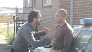 Rick Grimes (Andrew Lincoln) and Shane Walsh (Jon Bernthal) - The Walking Dead - Season 2, Episode 10 - Photo Credit: Gene Page/AMC
