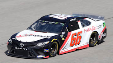 HOMESTEAD, FLORIDA - NOVEMBER 16: Timmy Hill, driver of the #66 GENEREX Generators Toyota, drives during practice for the Monster Energy NASCAR Cup Series Ford EcoBoost 400 at Homestead-Miami Speedway on November 16, 2019 in Homestead, Florida. (Photo by Chris Graythen/Getty Images)