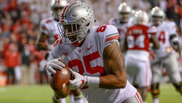 LINCOLN, NE - OCTOBER 14: Tight end Marcus Baugh (Photo by Steven Branscombe/Getty Images)