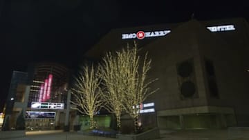 Nov 14, 2012; Milwaukee, WI, USA; Outside view of the BMO Harris Bradley center prior to the game between the Marquette Golden Eagles and Southeastern Louisiana Lions. Mandatory Credit: Jeff Hanisch-USA TODAY Sports