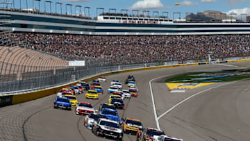 LAS VEGAS, NV - MARCH 03: Denny Hamlin, driver of the #11 FedEx Office Toyota (Photo by Jonathan Ferrey/Getty Images)