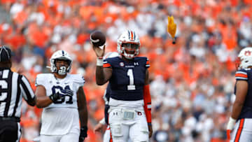 Auburn football QB T.J. Finley sent a strong message on the Tigers' signal-calling competition, saying it's been a "slap in the face" Mandatory Credit: John Reed-USA TODAY Sports