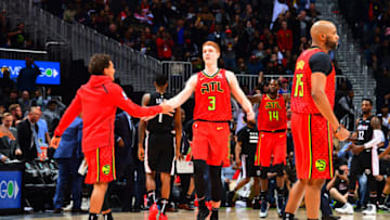 Kevin Huerter #3 of the Atlanta Hawks (Photo by Scott Cunningham/NBAE via Getty Images)
