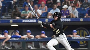 Future South Carolina baseball infielder Parker Noland before he entered the transfer portal from Vanderbilt. Mandatory Credit: Syndication: Tuscaloosa News