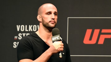 ROTTERDAM, NETHERLANDS - SEPTEMBER 01: Danish heavyweight Volkan Oezdemir interacts with fans during a Q
