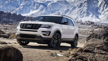 The 2017 Ford Explorer XLT Sport Appearance Package comes equipped with standard XLT features including a 3.5-liter V6 engine, Intelligent Access with push-button start and SYNC® 3. Preproduction model shown; available summer 2016.