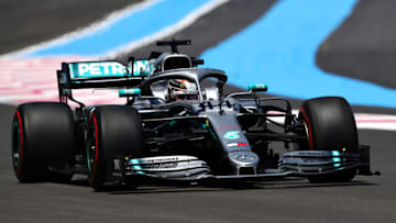 LE CASTELLET, FRANCE - JUNE 22: Lewis Hamilton of Great Britain driving the (44) Mercedes AMG Petronas F1 Team Mercedes W10 on track during final practice for the F1 Grand Prix of France at Circuit Paul Ricard on June 22, 2019 in Le Castellet, France. (Photo by Mark Thompson/Getty Images)