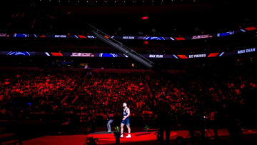 Penn State's Max Dean is introduced before wrestling at 197 pounds in the finals during the sixth session of the NCAA Division I Wrestling Championships, Saturday, March 19, 2022, at Little Caesars Arena in Detroit, Mich.220319 Ncaa Session 6 Wr 074 Jpg