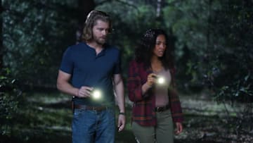 BIG SKY: DEADLY TRAILS - ÒCarrion ComfortÓ Ð Jenny and Beau investigate the bloody murder of a woman in her own backyard that turns into quite the family affair. Back at the Sunny Day Excursions, Buck grows increasingly suspicious of Sunny while Avery and Emily continue to question the disappearance of the missing camper. Elsewhere, Cassie and Cormac discover something unimaginable out on the trail, and Tonya and Donno accept a deadly proposition on ÒBig Sky: Deadly Trails,Ó WEDNESDAY, OCT. 12 (10:00-11:00 p.m. EDT), on ABC. (ABC/Michael Moriatis)LUKE MITCHELL, KYLIE BUNBURY