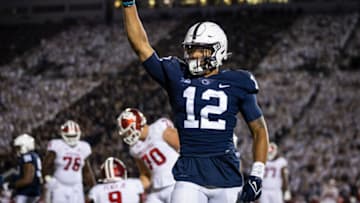 Brandon Smith #12 of the Penn State Nittany Lions . (Photo by Scott Taetsch/Getty Images)