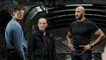 MARVEL'S AGENTS OF S.H.I.E.L.D. -"Stolen" Ð After EnochÕs sacrifice propelled them out of the time storm, the team arrives back in 1983 where Nathanial and Kora are hard at work building an army of hand-selected anarchist Inhumans at Afterlife. When the agents split up to cover more ground, Daisy is tasked with protecting Jiaying and is compelled to confront her mother for the first time since her death; while the others quickly learn theyÕll need to face yet another supercharged former enemy in order to stop Malick on "MarvelÕs Agents of S.H.I.E.L.D.," airing WEDNESDAY, JULY 29 (10:00Ð11:00 p.m. EDT), on ABC. - (ABC/Jessica Brooks)FIN ARGUS, CLARK GREGG, HENRY SIMMONS
