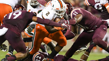 BLACKSBURG, VA - OCTOBER 20: Running back Joseph Yearby