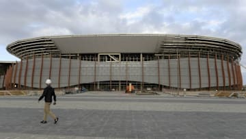 Oct 6, 2015; Rio de Janeiro, BRA; Carioca Arena 1 which will hold basketball competition at the Barra Olympic Park seen during a venue tour in the Rio 2016 world press briefing. Mandatory Credit: Michael Madrid-USA TODAY Sports