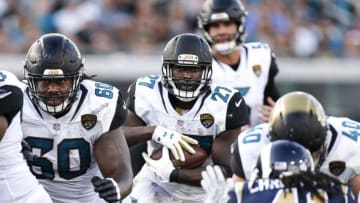 JACKSONVILLE, FL - OCTOBER 15: Runningback Leonard Fournette