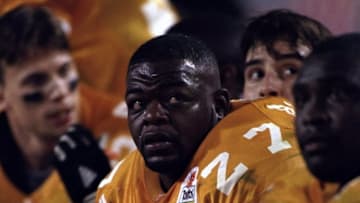 4 Jan 1999: Al Wilson #27 of the Tennessee Volunteers sitting on the bench resting during the Tostitos Fiesta Bowl Game against the Florida State Seminoles at the Sun Devil Stadium in Tempe, Arizona. The Volunteers defeated the Seminoles 23-16. Mandatory Credit: Tom Hauck /Allsport