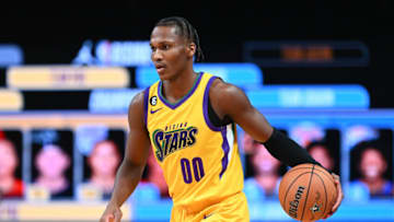 SALT LAKE CITY, UTAH - FEBRUARY 17: Bennedict Mathurin #00 of Team Pau in action during the Jordan Rising Stars Game as part of 2023 NBA All Star Weekend at Vivint Arena on February 17, 2023 in Salt Lake City, Utah. NOTE TO USER: User expressly acknowledges and agrees that, by downloading and or using this photograph, User is consenting to the terms and conditions of the Getty Images License Agreement. (Photo by Alex Goodlett/Getty Images)