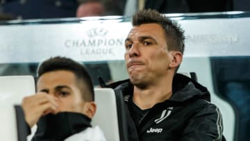 TURIN, ITALY - NOVEMBER 07: Mario Mandzukic of Juventus sits on the bench during the Group H match of the UEFA Champions League between Juventus and Manchester United at on November 7, 2018 in Turin, Italy. (Photo by TF-Images/Getty Images)